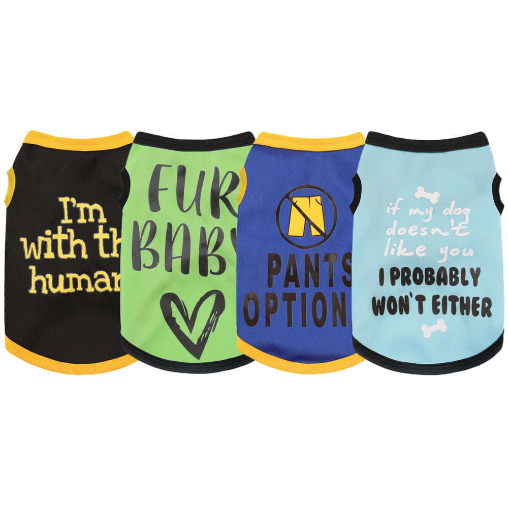 Paiaite camiseta para perro con patrones divertidos, ideal para verano y comodidad.