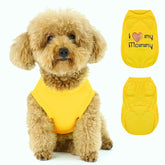 Paiaite chaleco para mascota sin mangas en amarillo, cómodo para paseos.