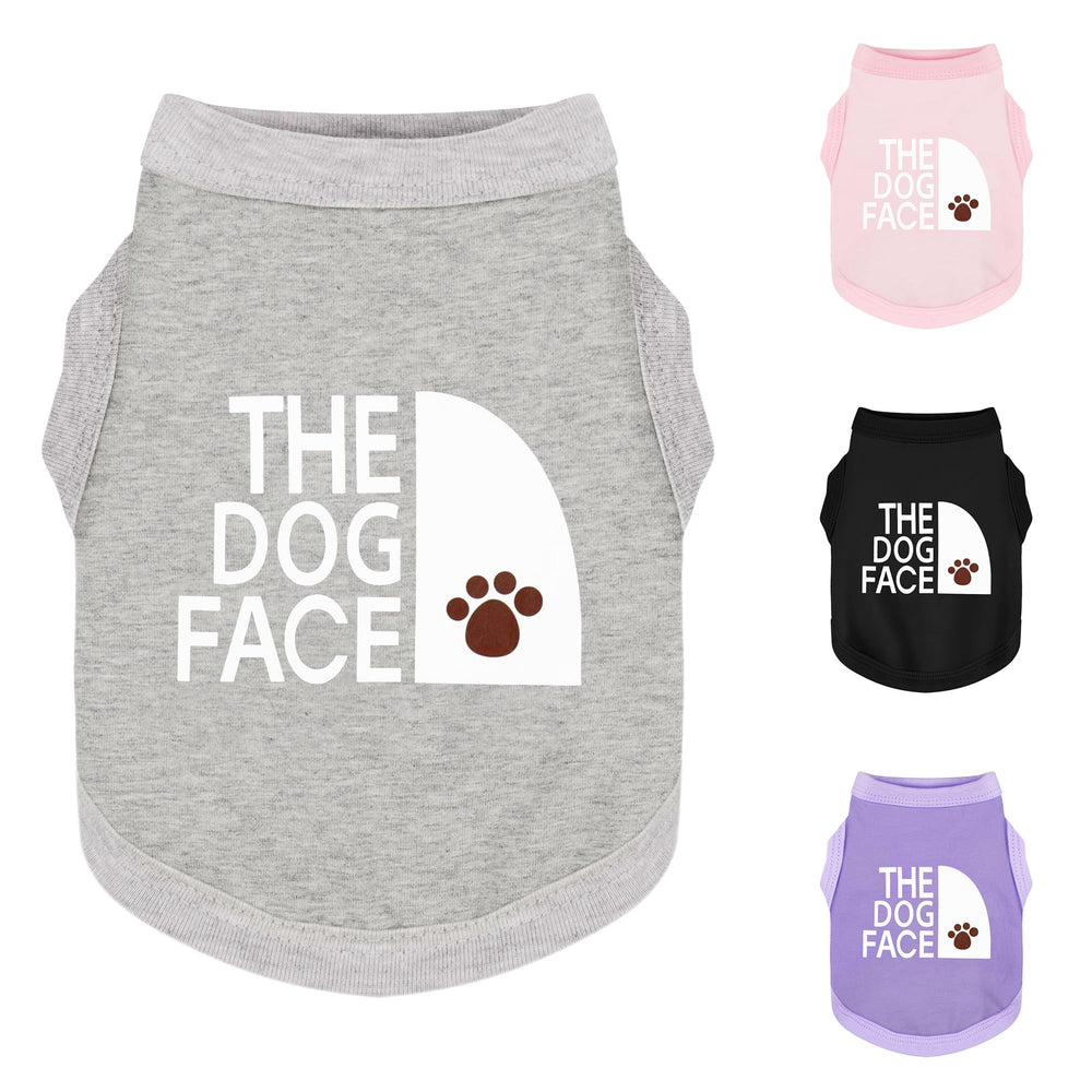 Paiaite – ropa perro estampado carita del perro para paseos diarios y estilo