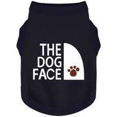 Paiaite camiseta para perros con estampado carita de perro en azul, ideal para paseos diarios.