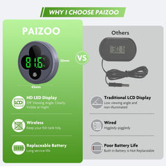 PAIZOO termómetro con sensor sensible para detectar cambios pequeños en el agua