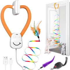 Panrio Juguete interactivo para gatos: movimiento colgante que incentiva la persecución.