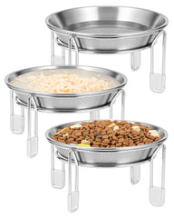 PapiCola tazones elevados para gatos, conjunto de tres para comida y agua.