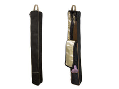 Paris Tack bolsa frontal para dos colas de caballo en negro, transporte cómodo y ordenado.