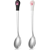Patelai cuchara para lata de comida de mascotas en acero inoxidable, fácil de recoger desde el fondo.