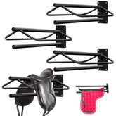 Paterr soporte montura pared negro, almacenamiento estable para monturas de caballo