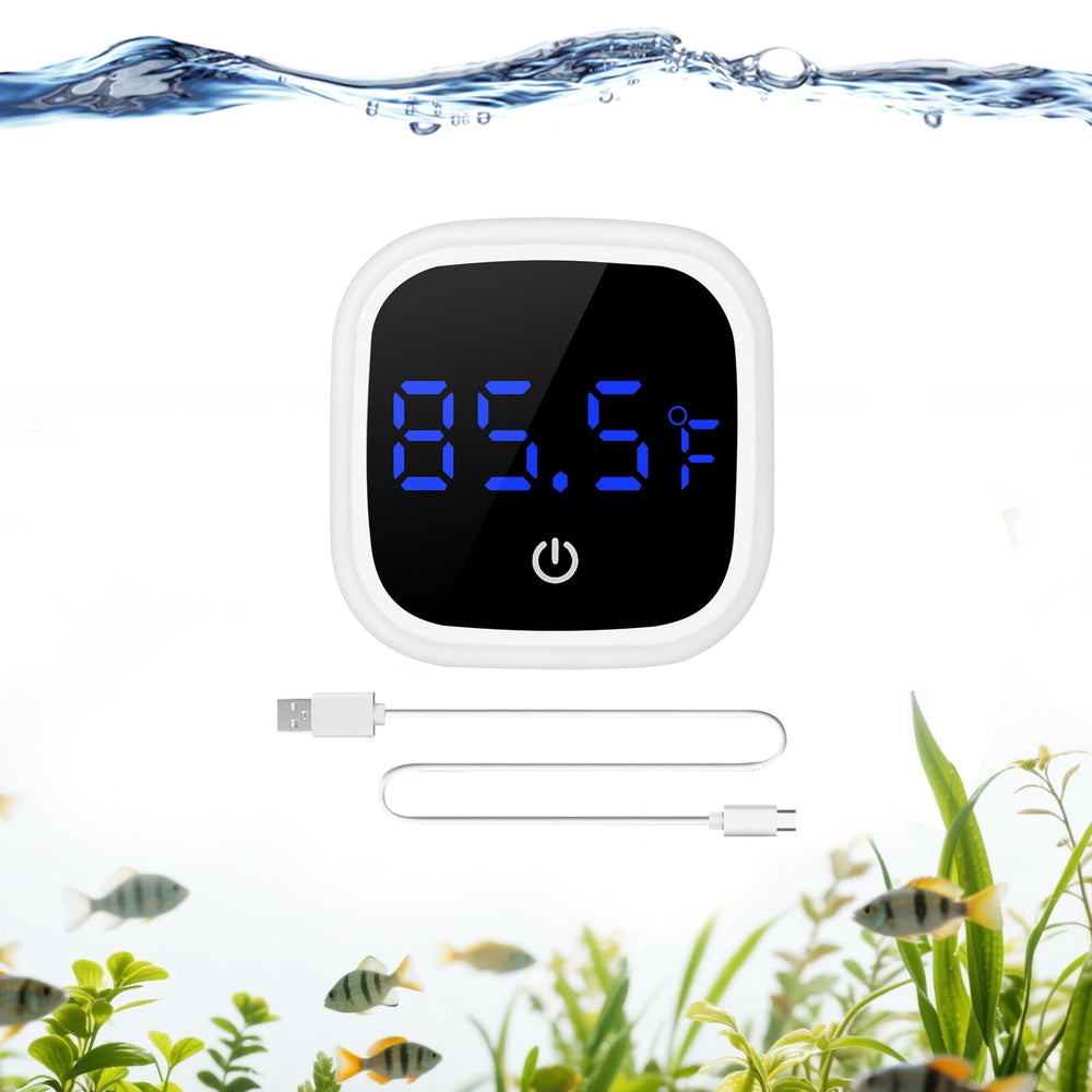 PAULTEMP termómetro de agua digital con pantalla LED para lectura clara en acuario