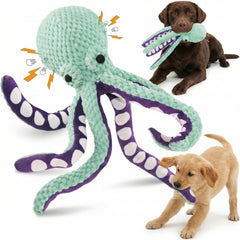 Paw-FECT Piece pulpo peluche con patas crujientes, ideal para morder y jugar.