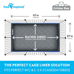 Paw Inspired Critter Box Liner con absorbente alto mantiene seco al animal