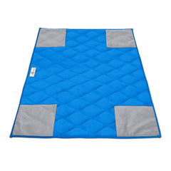 Paw Inspired PopCorner jaula liner 2x3 azul: ajuste perfecto para limpieza rápida.