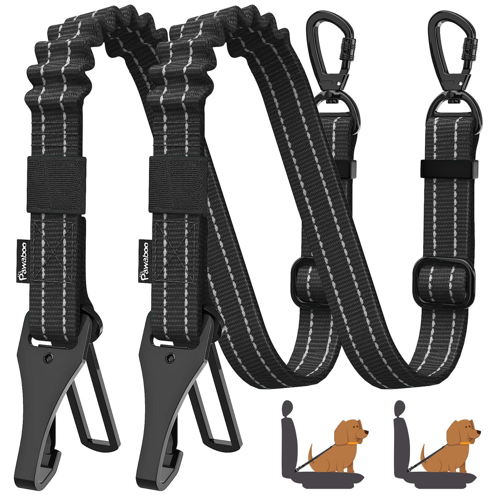 Pawaboo 2Pack Cinturón de seguridad para perro en coche, ajustable