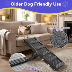 Pawaboo rampa para perro: altura ajustable de 13 a 21 pulgadas.