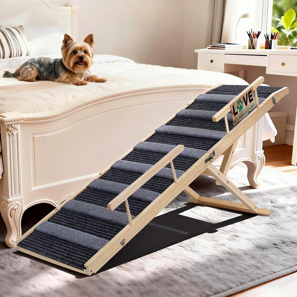 Pawaboo rampa para perros pequeños de 57'' facilita subir a la cama