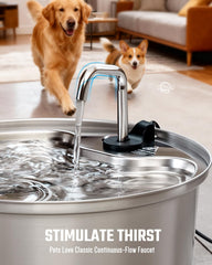 Pawccoli bandeja de agua profunda para lenguas largas, adecuada para perros grandes.