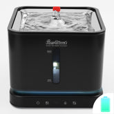 Pawccoli bebedero gato cordless, base de acero inoxidable, estable y seguro para consumo diario.