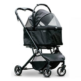 Pawccoli carrito-mascota-ruedas con suspensión para paseos suaves.
