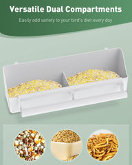 Pawfly perchas antideslizantes: pisada estable durante la comida.