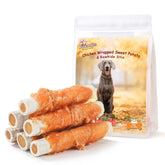 Pawmate baton rawhide poulet patate-douce, idéale recompense d entrainement et mastication.