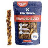 Pawstruck palitos de res trenzados de 9 pulgadas para masticación duradera