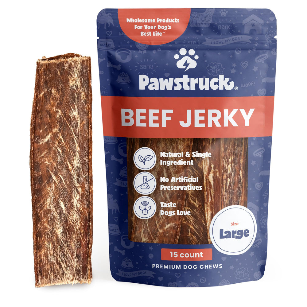 Pawstruck tiras carne grandes 10 pulgadas, ideal para entrenar perros grandes