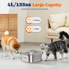 Pawtners capacidad de 4 L, ideal para evitar rellenados frecuentes.