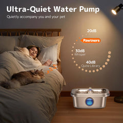 Pawtners dispensador automático para gatos con filtración continua.