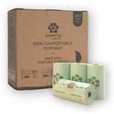 Bolsas Pawtopia compostables 240 para excrementos de perro, resistentes a fugas para paseos limpios.