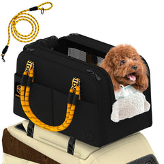 PAWZIDEA, asiento central consola para perro, vista frontal segura para viajes