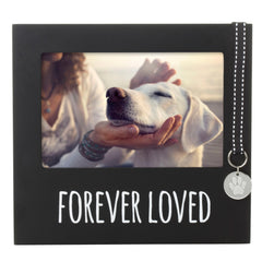 Pearhead marco recuerdo para mascotas, frente elegante con Forever Loved para recordar