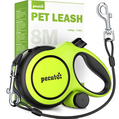 Pecute correa-extensible-26ft ofrece libertad controlada para paseos seguros.