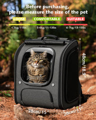 Pecute Gato Mochila malla ventilada para flujo de aire