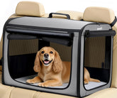 Jaula para perro grande de Pecute, ligera para transporte en coche.