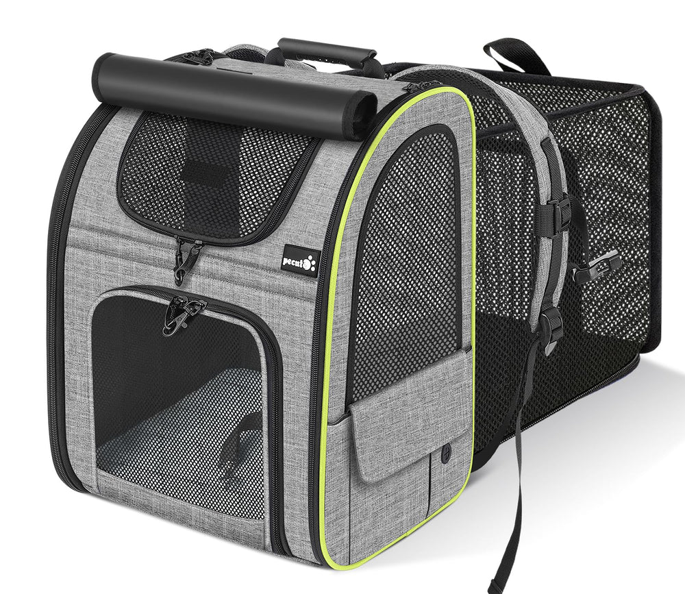 Pecute Mochila Expandible para Gatos con ventilación amplia ideal para viajes.