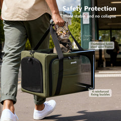 Pecute transportín para gato con cierres zip dobles para mayor seguridad
