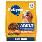 Pedigree comida seca para perros adultos en bolsa pollo asado y vegetales.