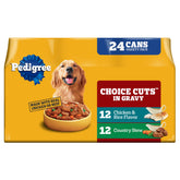 Pedigree cortes en salsa lata: trozos tiernos para perros adultos.