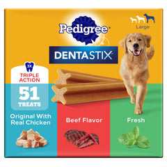Pedigree Dentastix gran perro original: limpieza de placa durante la masticación.