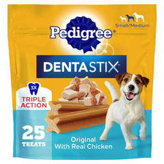 Pedigree Dentastix: paquete de 25 golosinas para perros pequeños y medianos