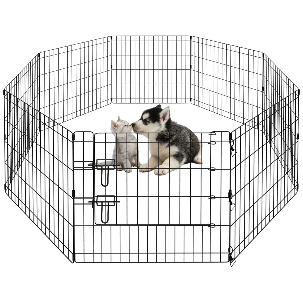 PEEKABOO corral perros 8 paneles 24 pulgadas, espacio seguro para juego.