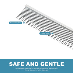 Peine para mascotas fácil de limpiar con enjuague rápido.