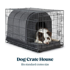 Pelzin casa para perros interior se ajusta a jaula de 24 pulgadas, espacio cómodo.