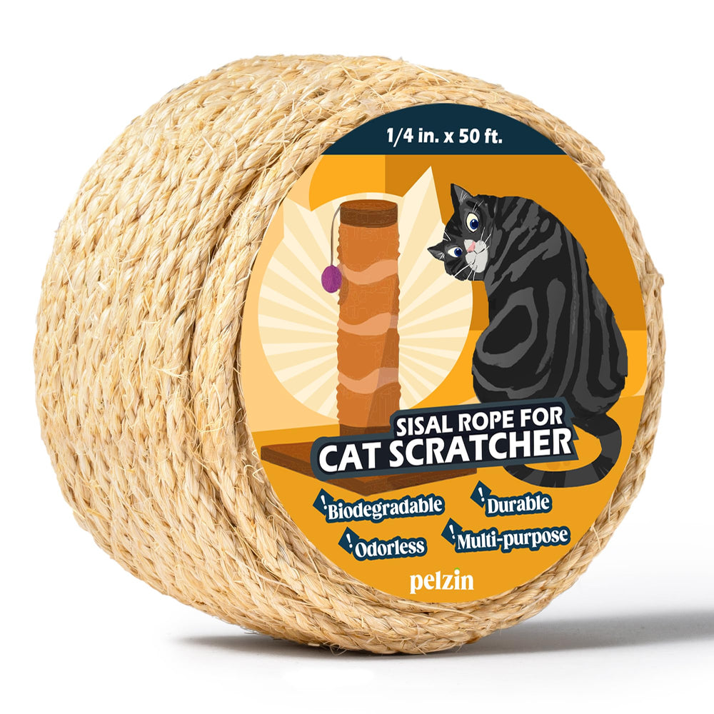 Pelzin cuerda sisal natural para poste rascador, duradera para uso diario.