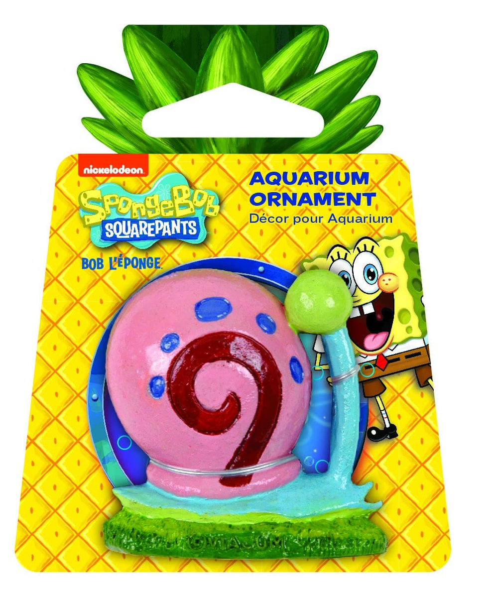 Gary mini ornamento de Penn-Plax para acuario con Bob Esponja, ideal para tanques pequeños.