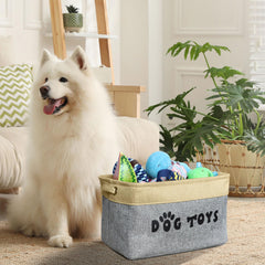 PET ARTIST cesto-juguetes-perro-con-asas seguro y práctico para transportar.