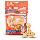 Pet Factory American Beefhide hueso nudo de 4-5 pulgadas para masticar seguro