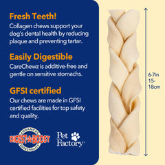 CareChewz de Pet Factory apoya la salud articular al masticar regularmente.