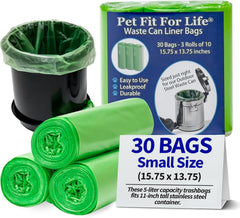 Pet Fit For Life bolsas 1-3 gal conjunto tres, ideales para cestos pequeños.
