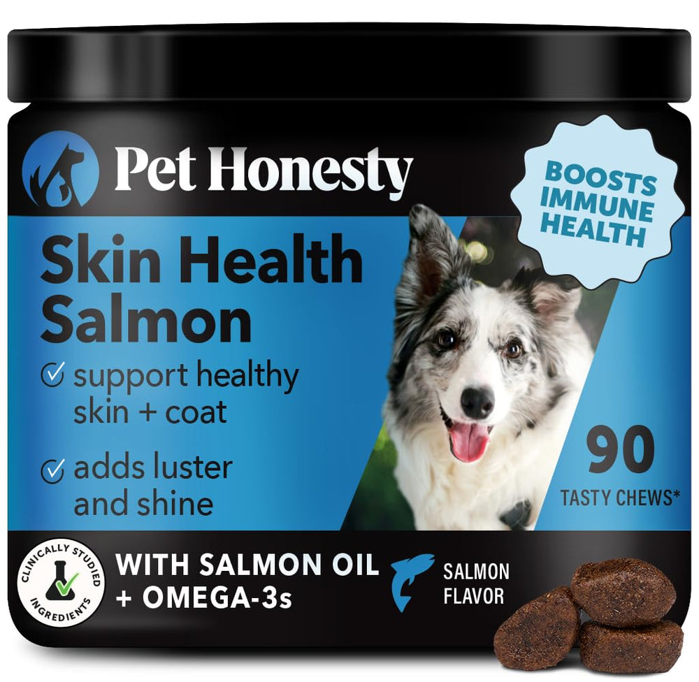 Pet Honesty botella masticables salmón para piel saludable en perros, mejor pelaje