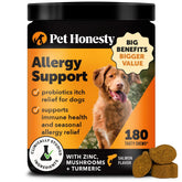 Pet Honesty gomitas de alergia para perros con salmón, alivio del picor.