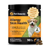 Pet Honesty premio sabor salmón para apoyar piel y pelaje.
